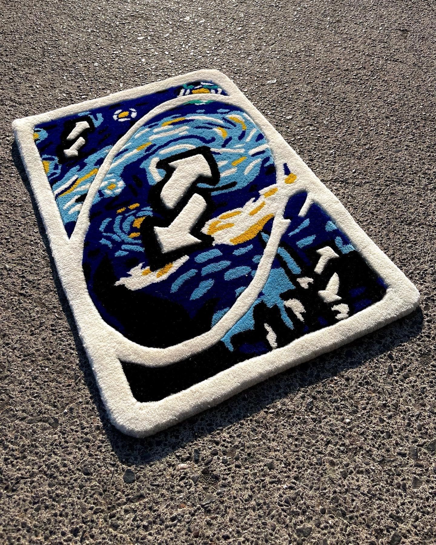 Starry Night Reverse Card Custom Rug