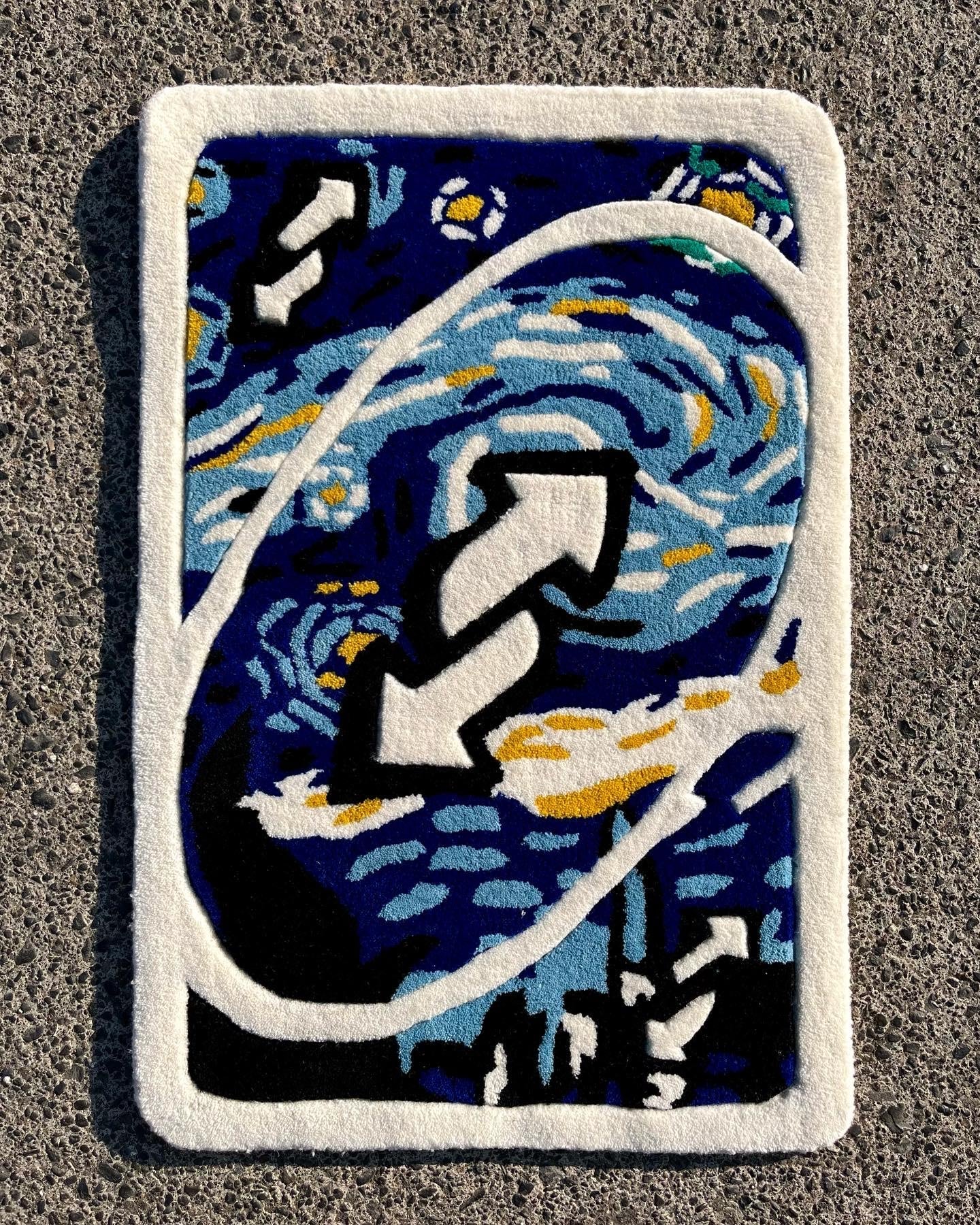 Starry Night Reverse Card Custom Rug