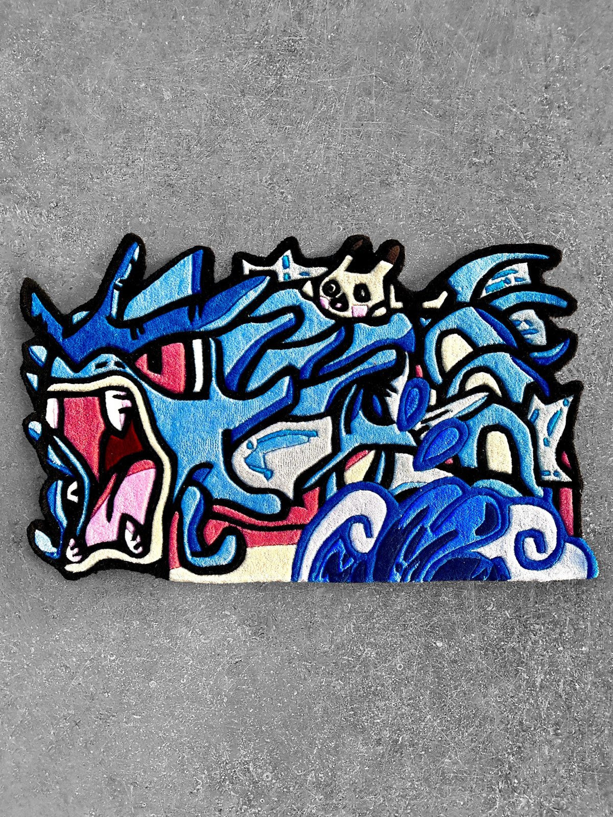 Poke Electric and Water Type Custom Rug