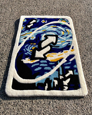 Starry Night Reverse Card Custom Rug