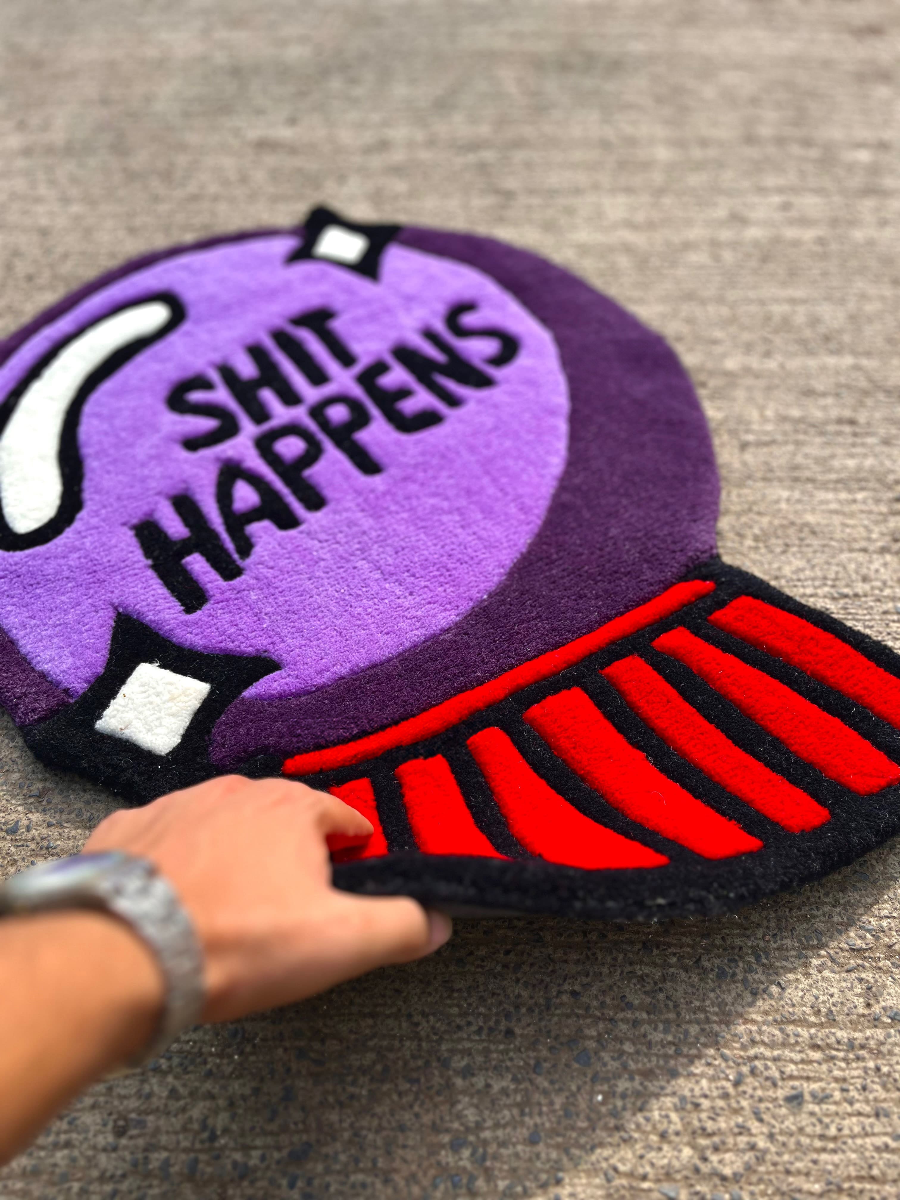 Shit Happens Custom Rug