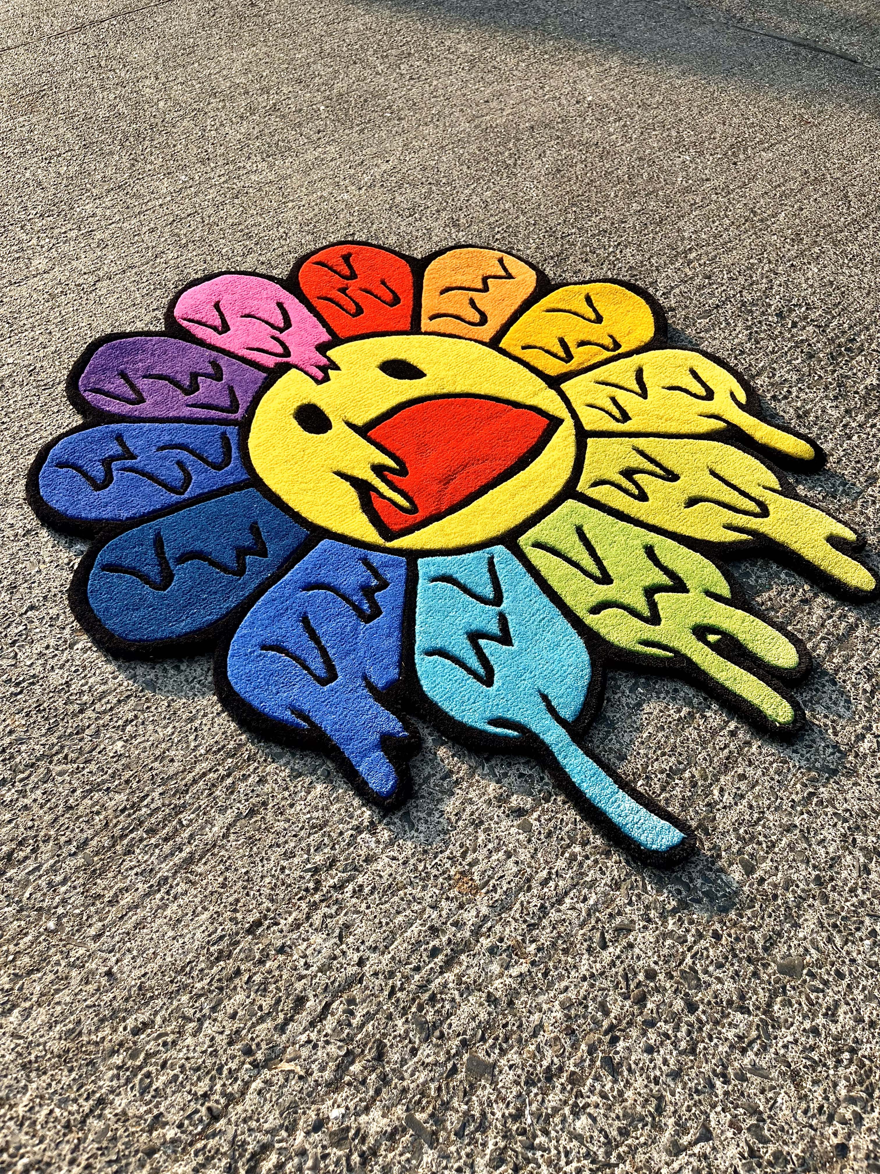 Hypebeast Flower Melting Custom Rug