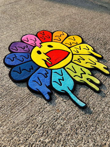 Hypebeast Flower Melting Custom Rug