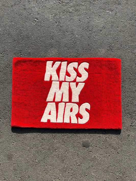 Kiss My Airs Red Custom Rug