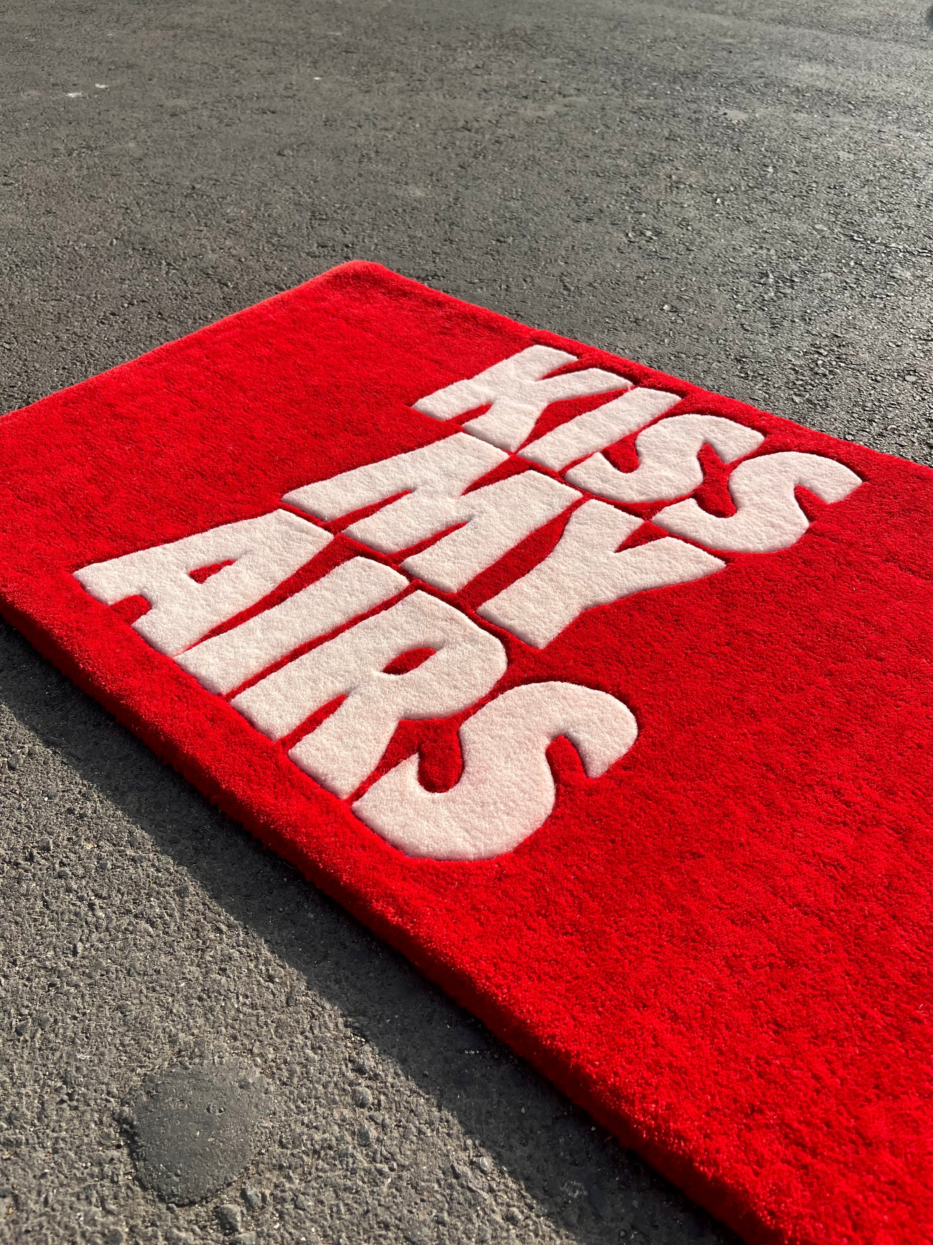 Kiss My Airs Red Custom Rug