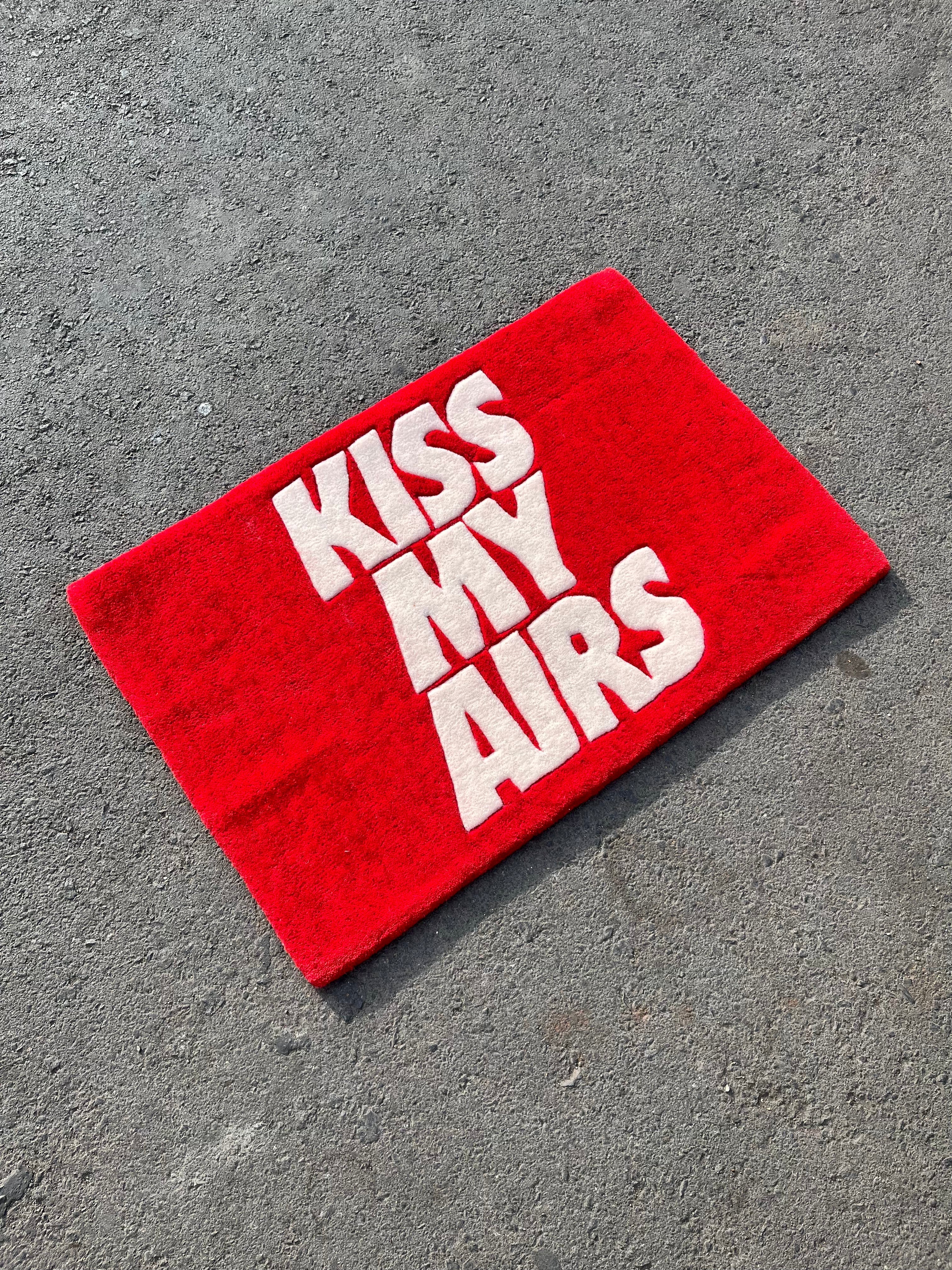 Kiss My Airs Red Custom Rug