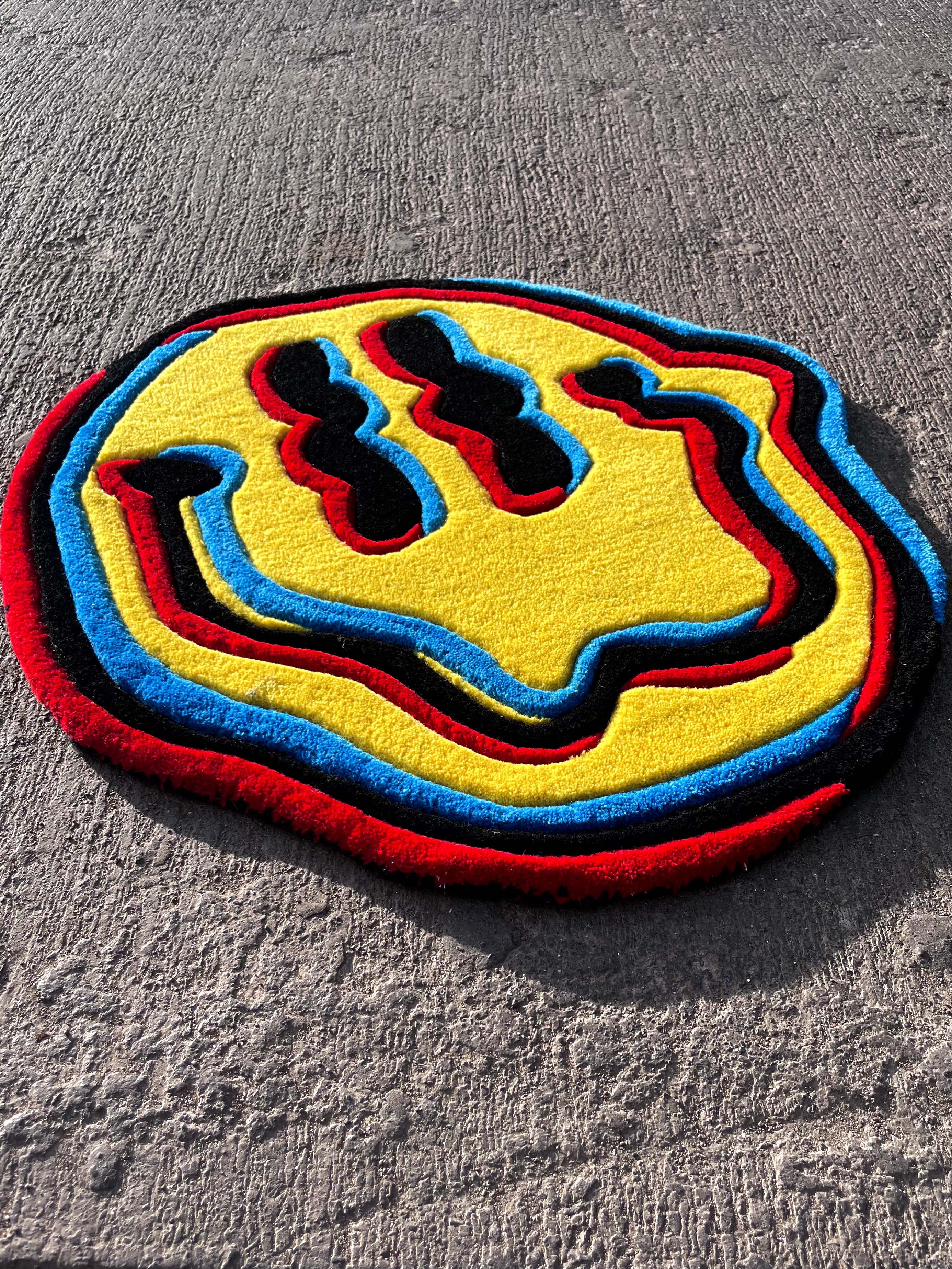 Trippy Smiley Custom Rug