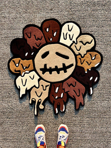 Hypebeast Flower x CJ Melting Custom Rug