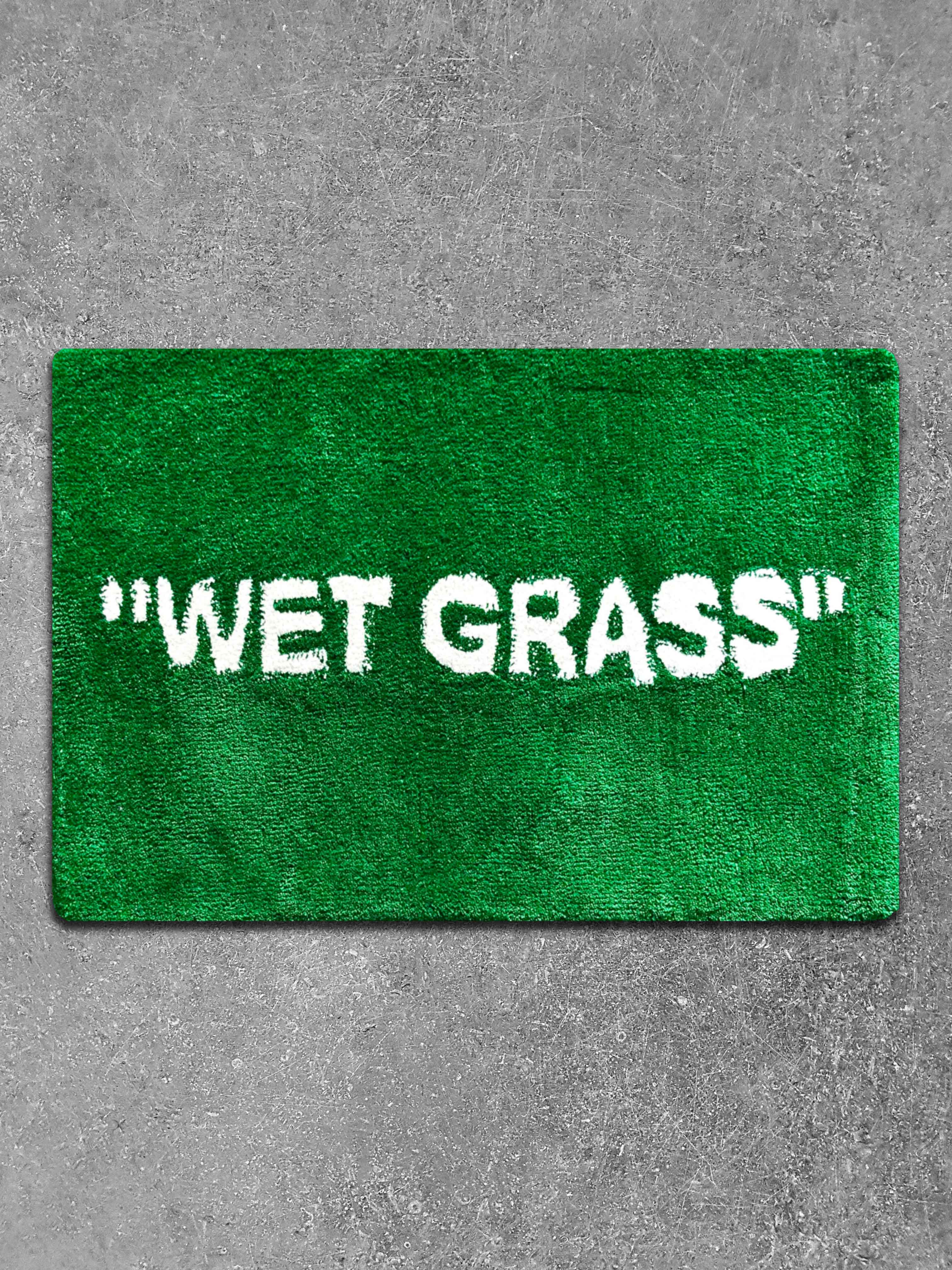 Wet Grass Custom Rug