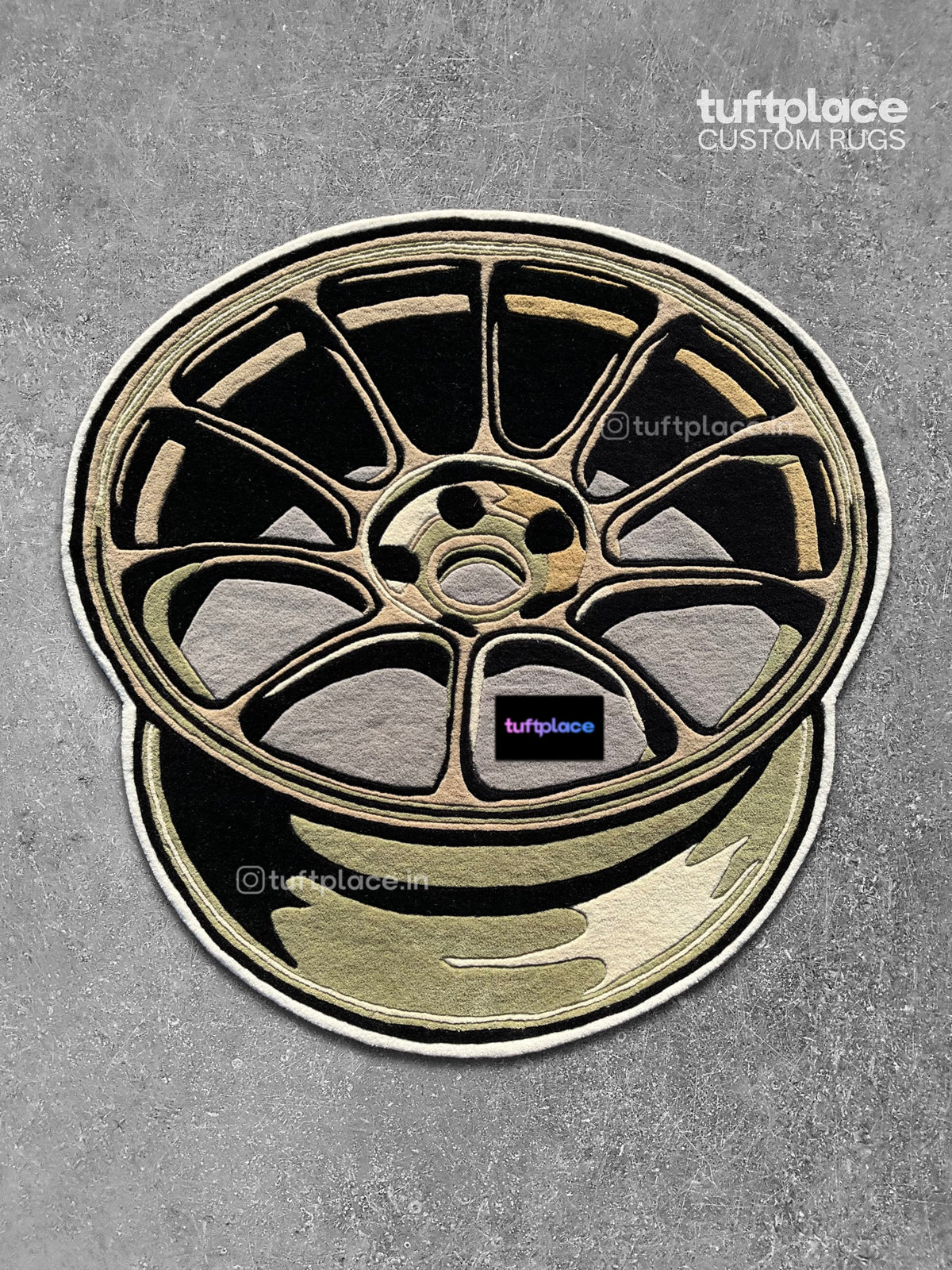 Car Alloy Rims Custom Rug