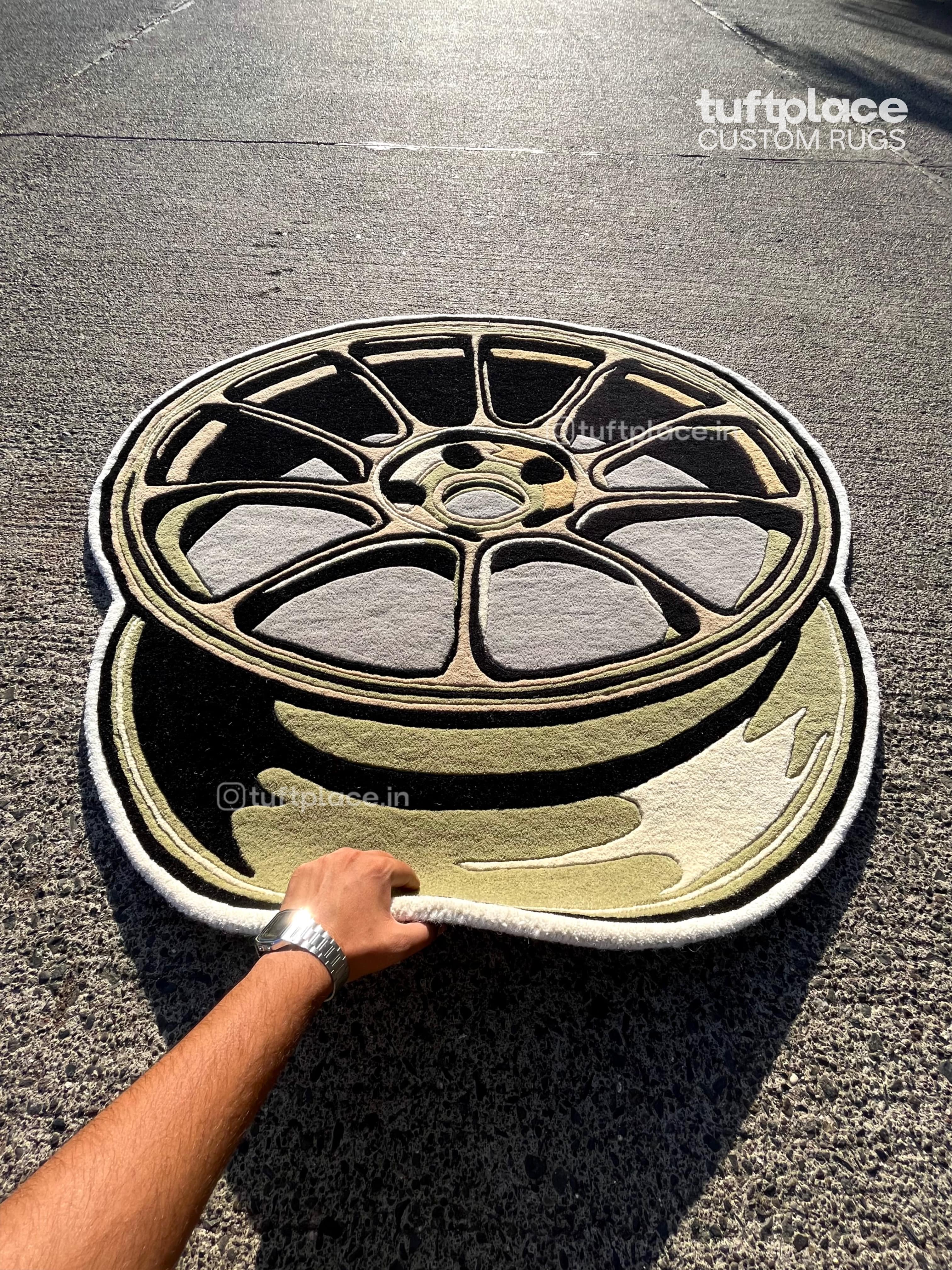 Car Alloy Rims Custom Rug