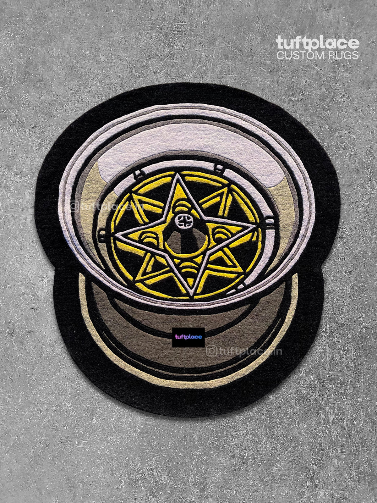 Car Alloy Rim 02 Custom Rug