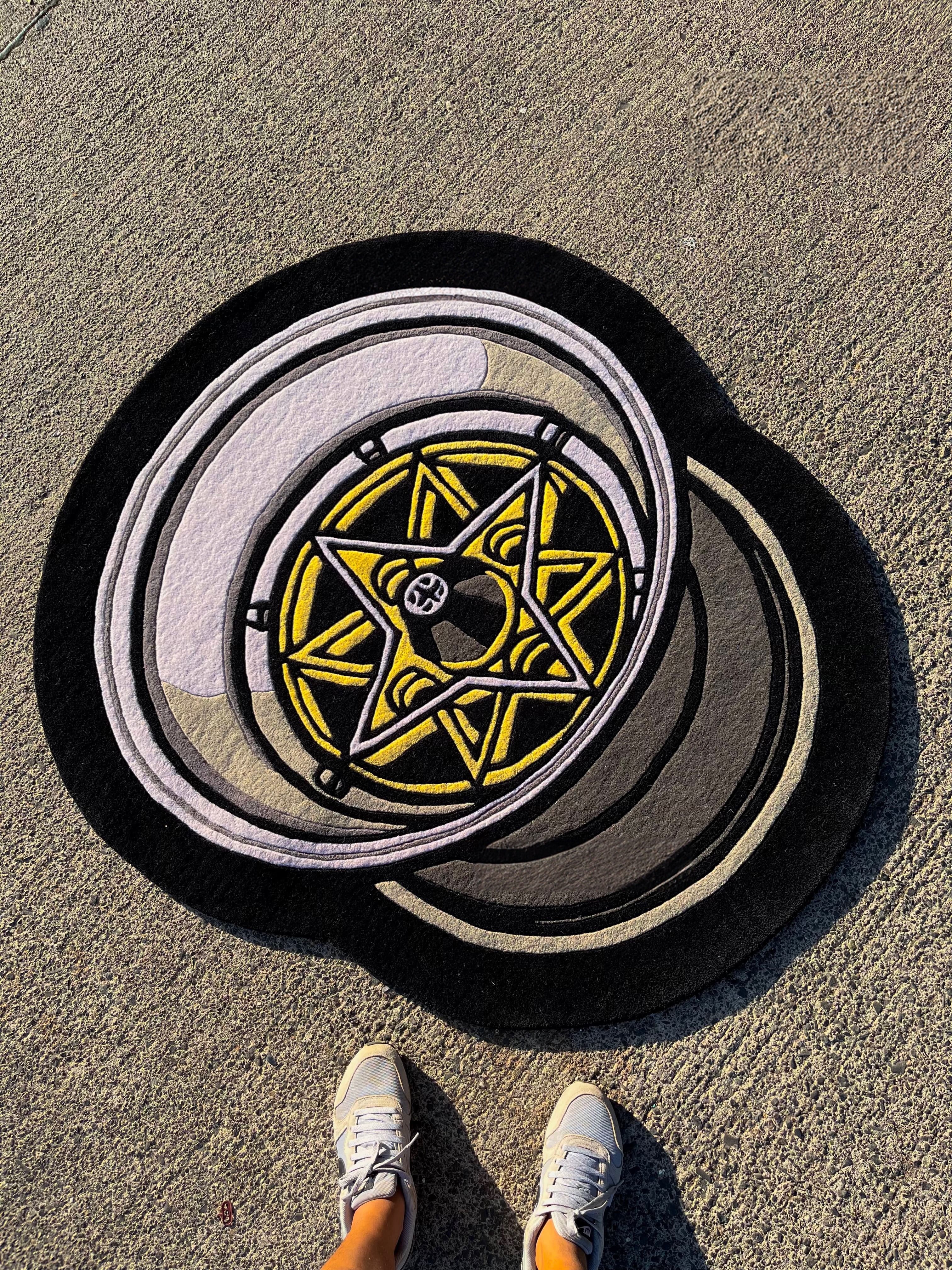 Car Alloy Rim 02 Custom Rug