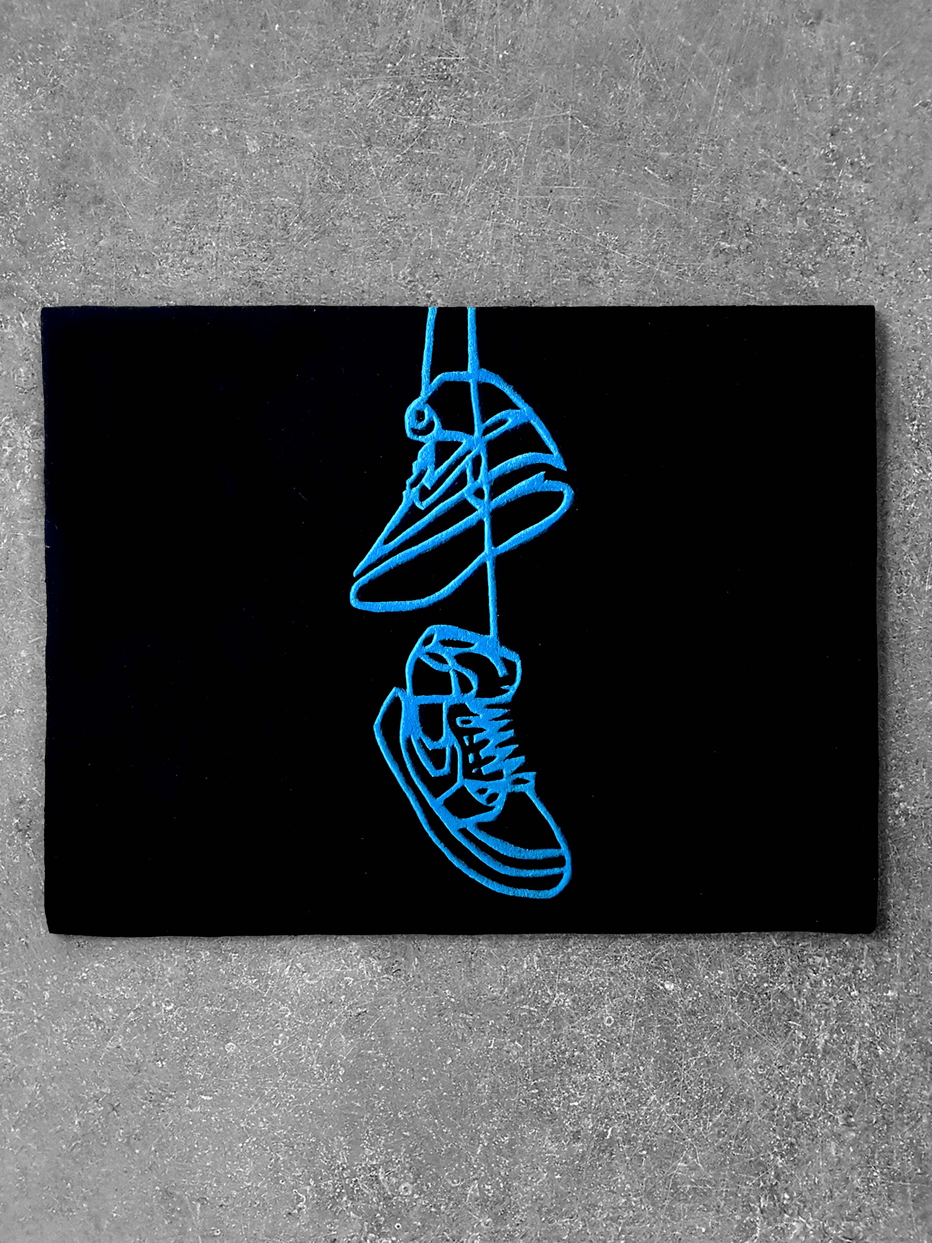 Sneaker Line Art Custom Rug