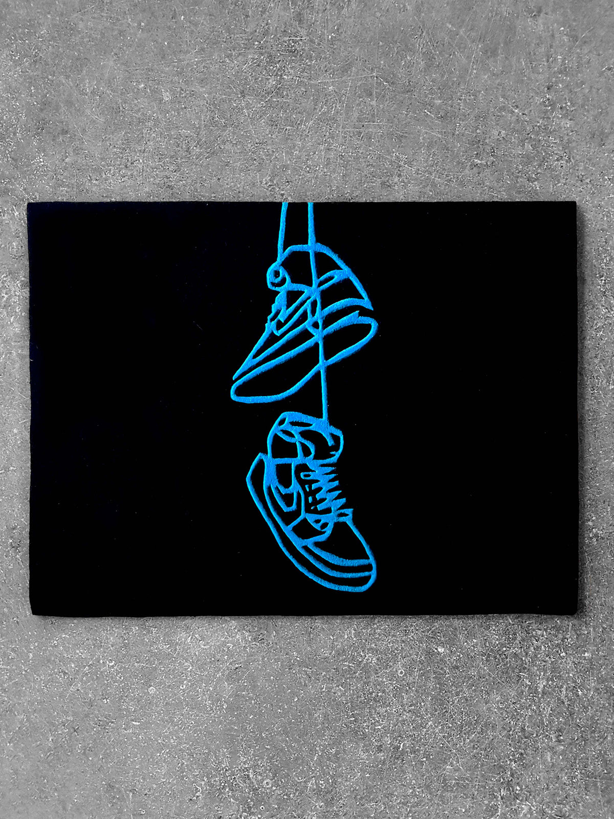 Sneaker Line Art Custom Rug