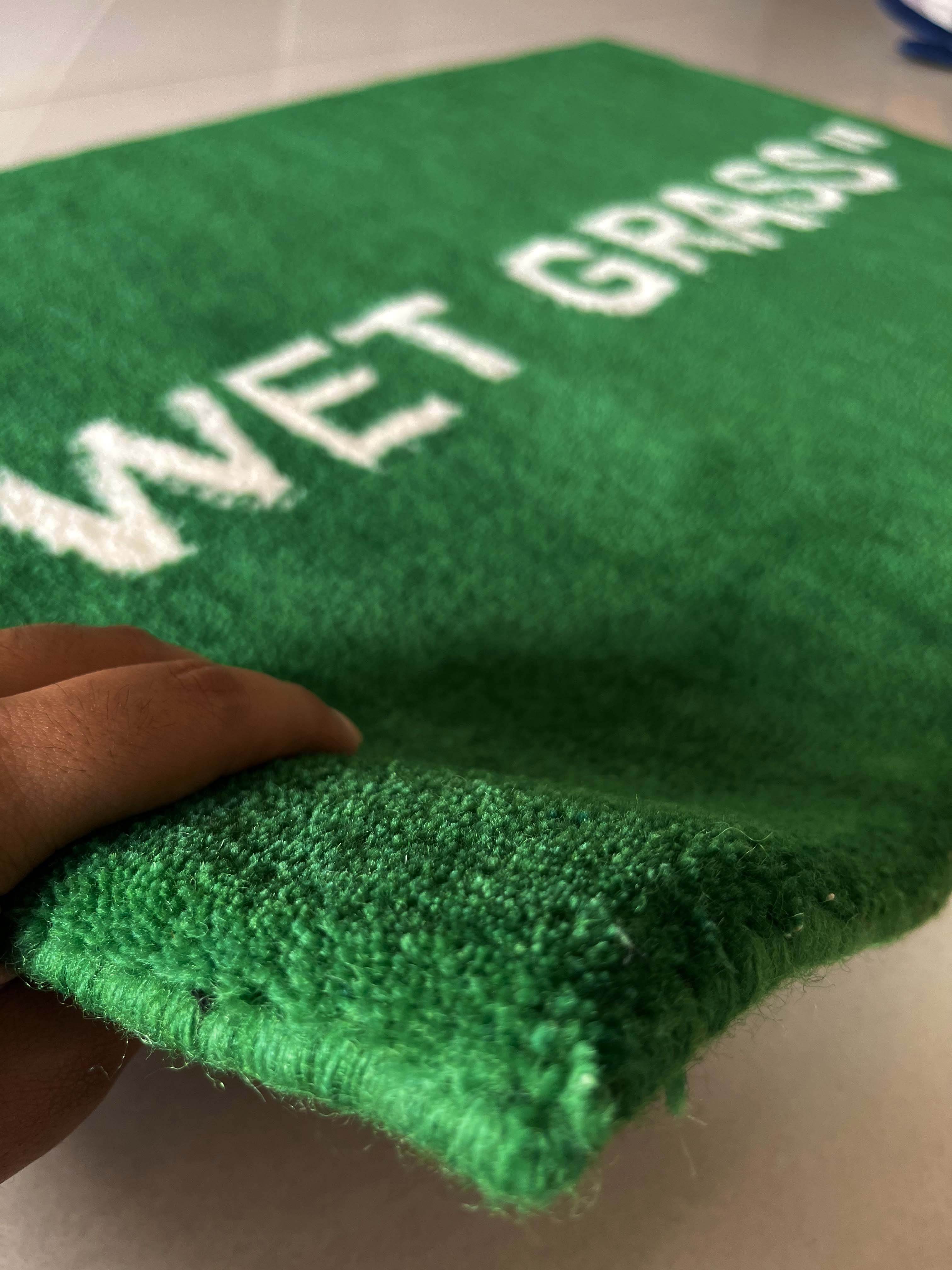 Wet Grass Custom Rug