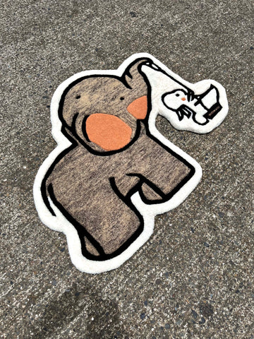 Elephant Bunny Custom Rug