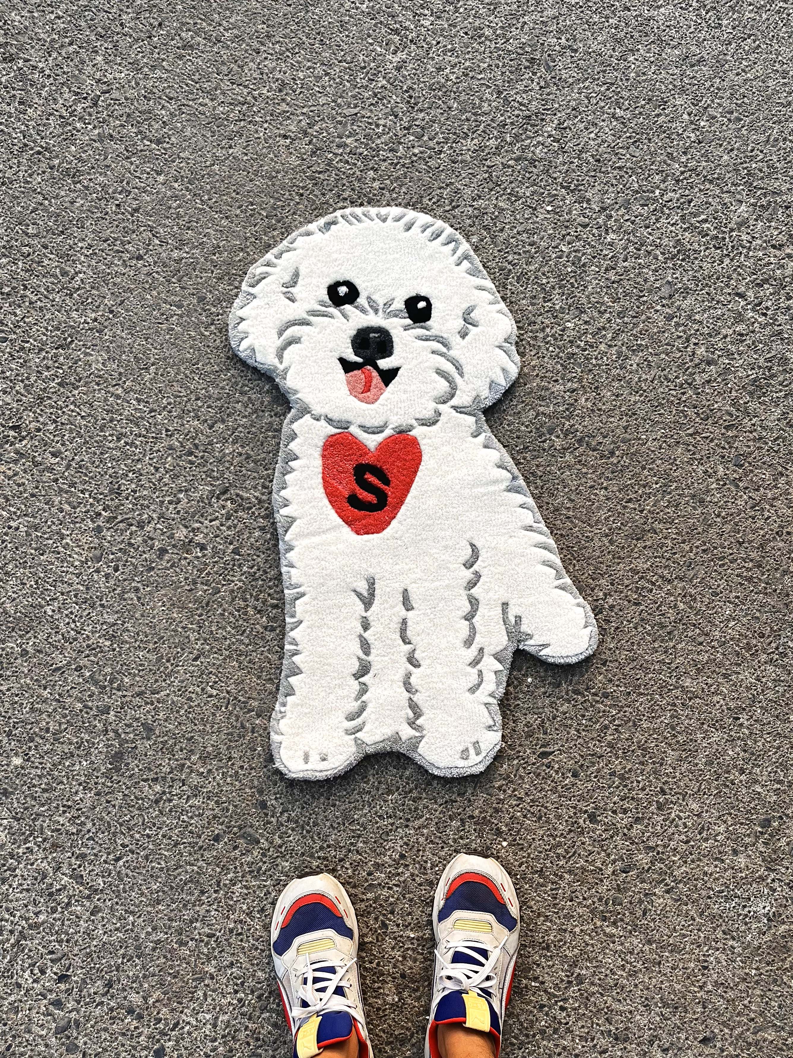 White Doggo Custom Rug