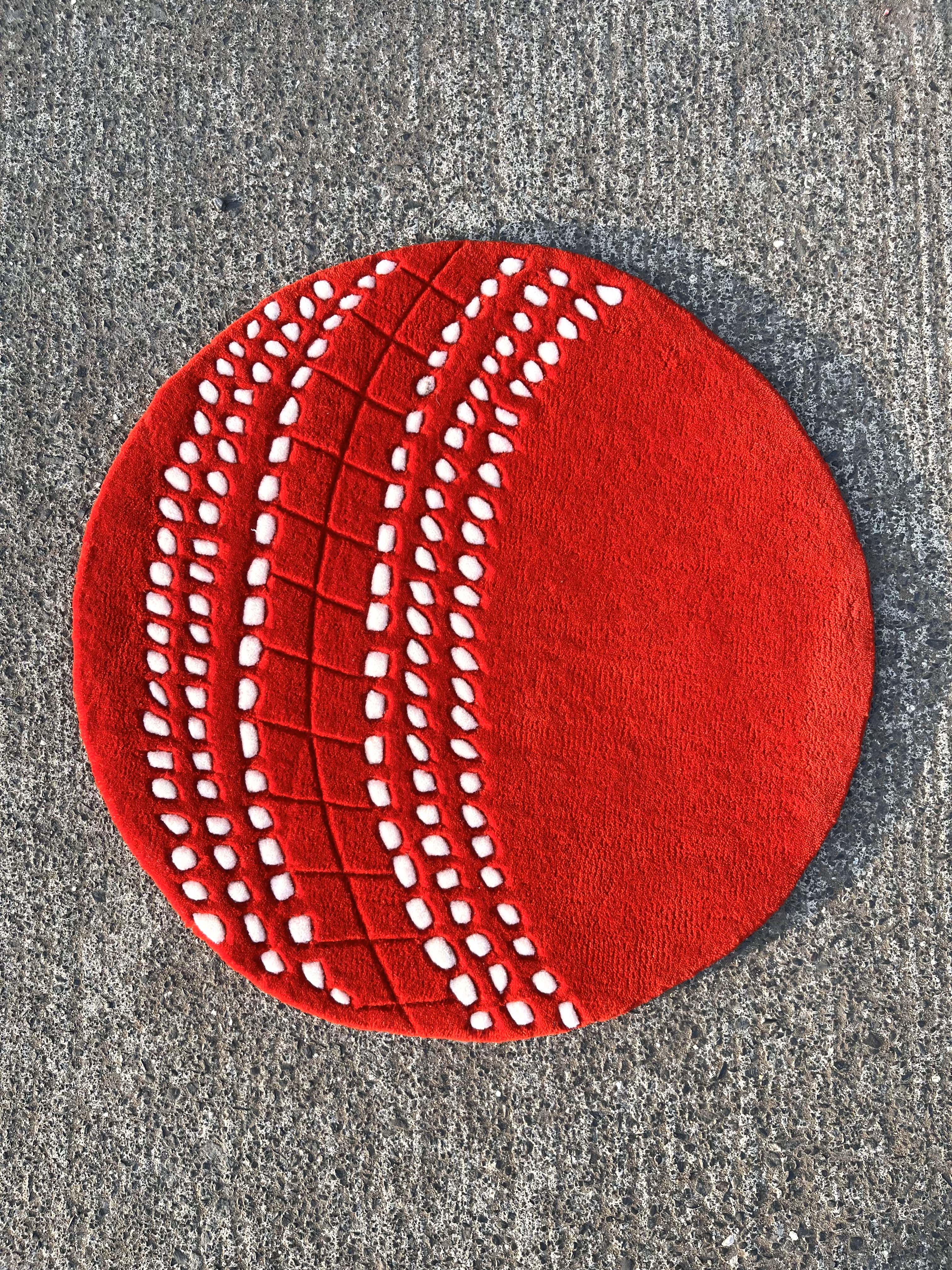 Cricket Ball Custom Rug