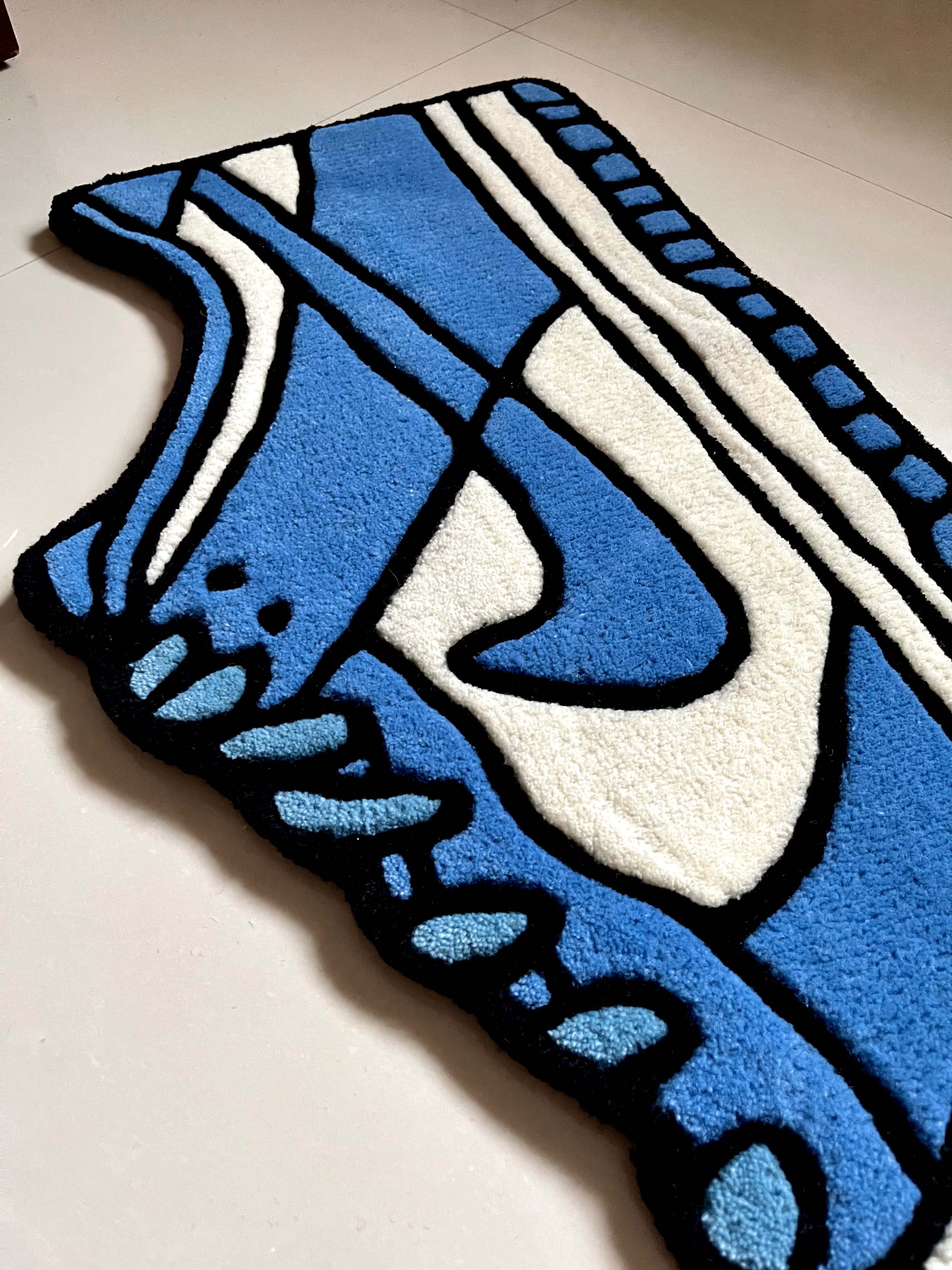 UNC Dunks Sneakers Custom Rug