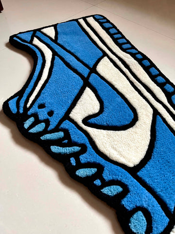 UNC Dunks Sneakers Custom Rug