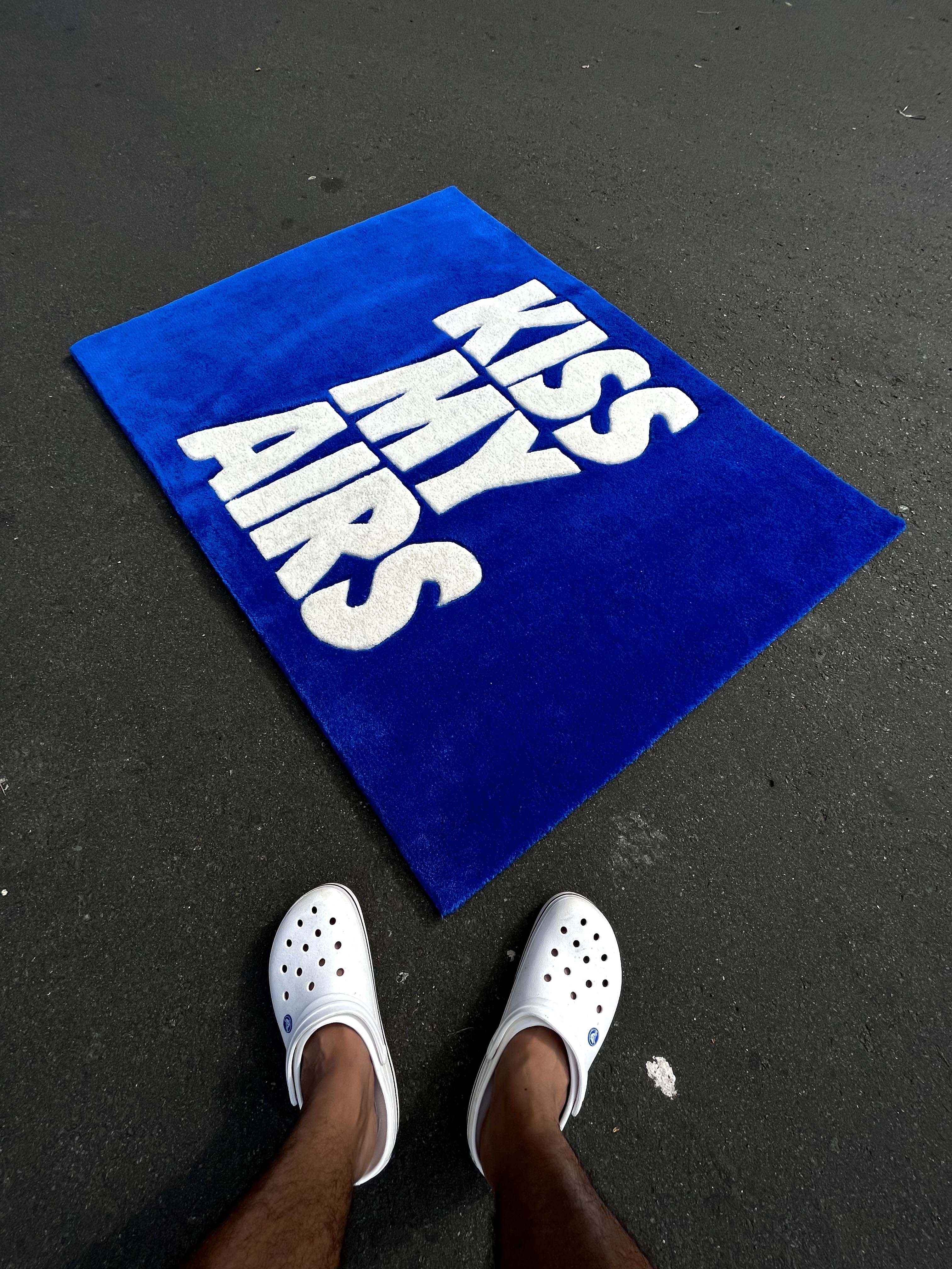 Kiss My Airs Blue Custom Rug