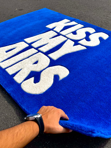 Kiss My Airs Blue Custom Rug