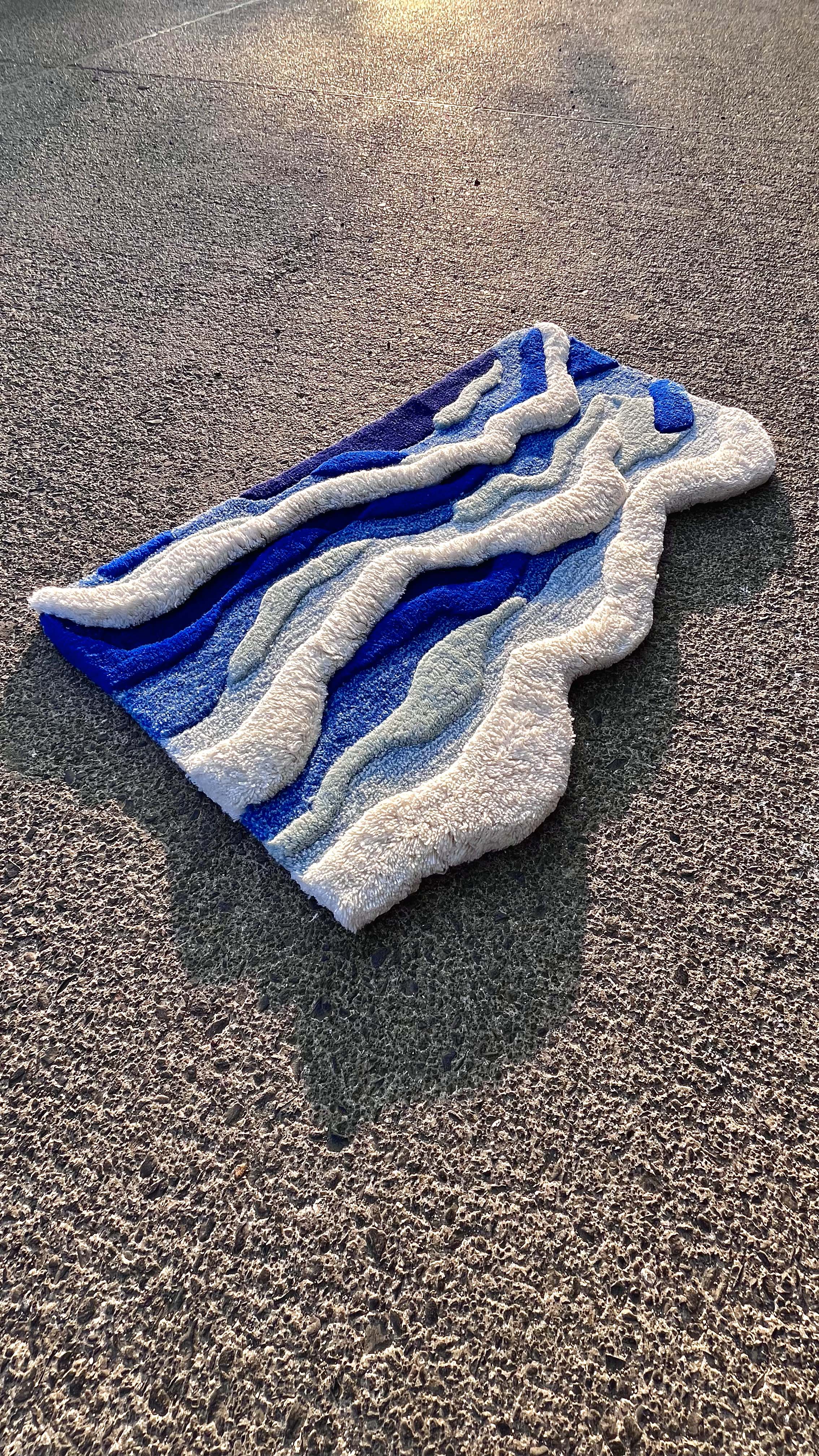 Ocean Waves Custom Rug