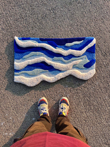 Ocean Waves Custom Rug