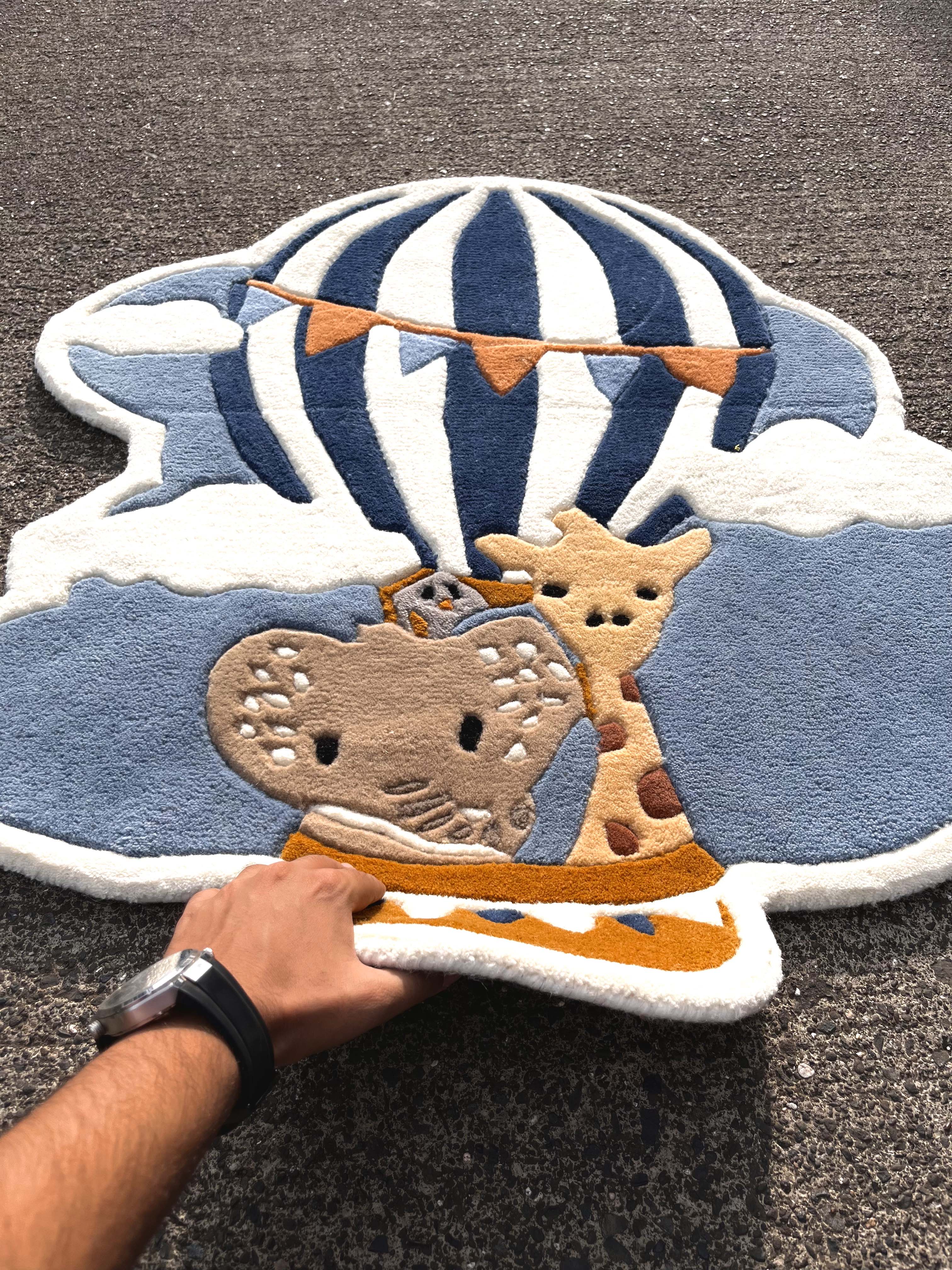 Hot Air Balloon Custom Rug