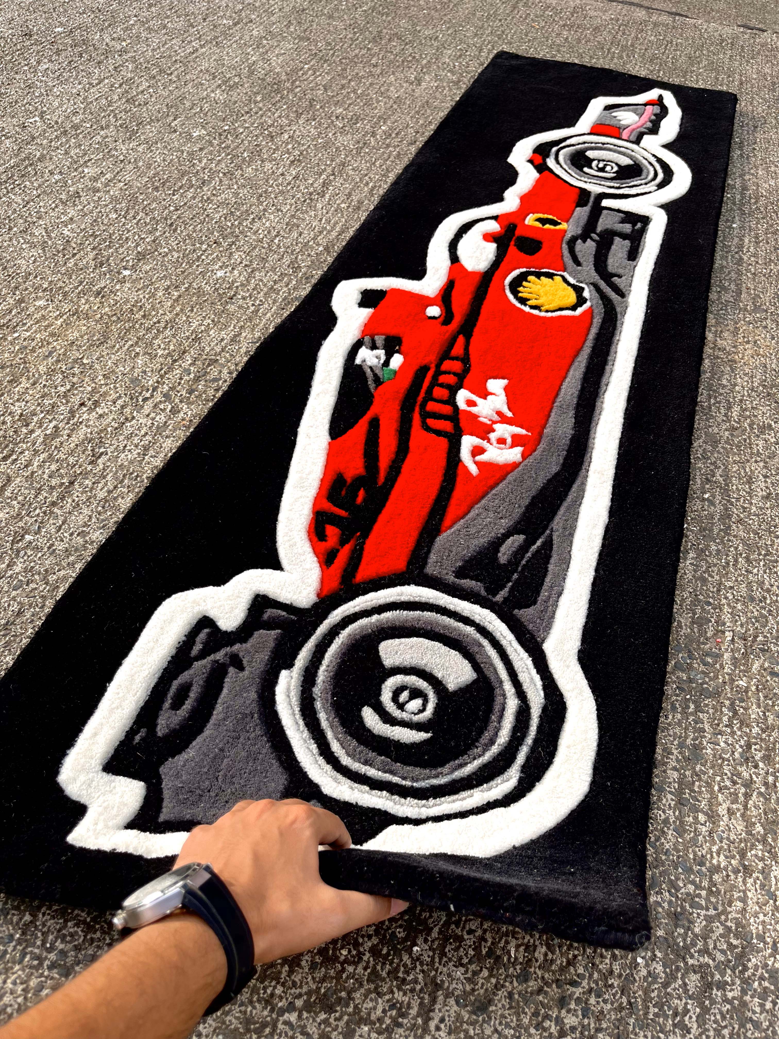 Scuderia Black Custom Rug