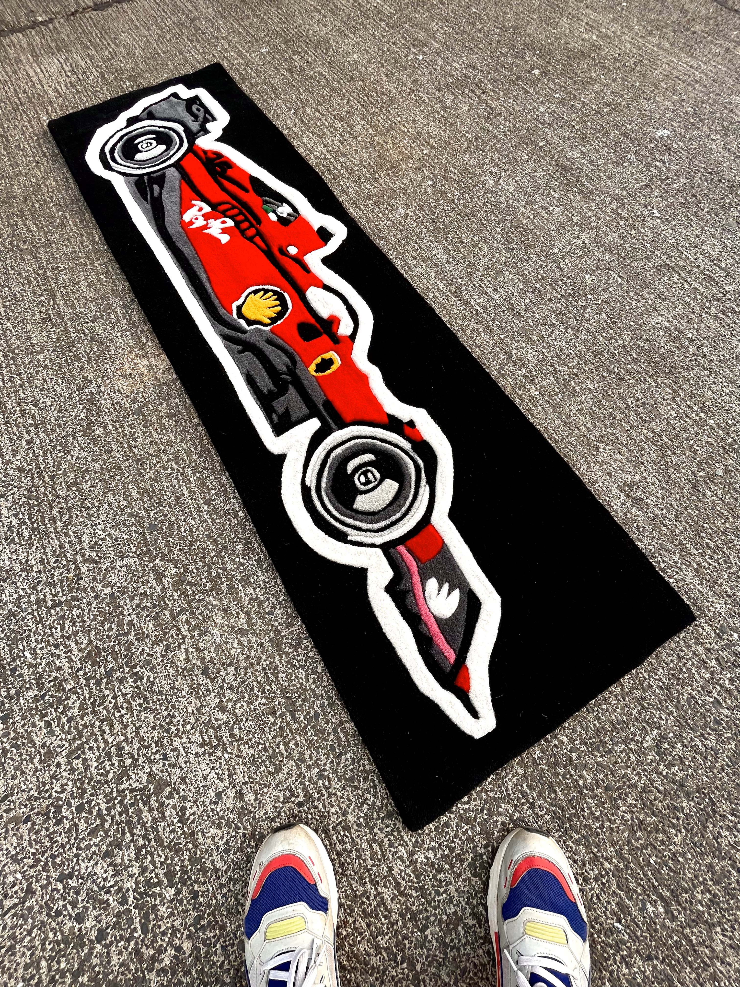 Scuderia Black Custom Rug