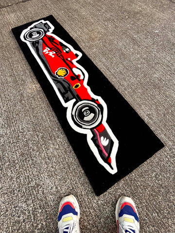 Scuderia Black Custom Rug