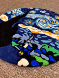 Starry Night Circle Custom Rug