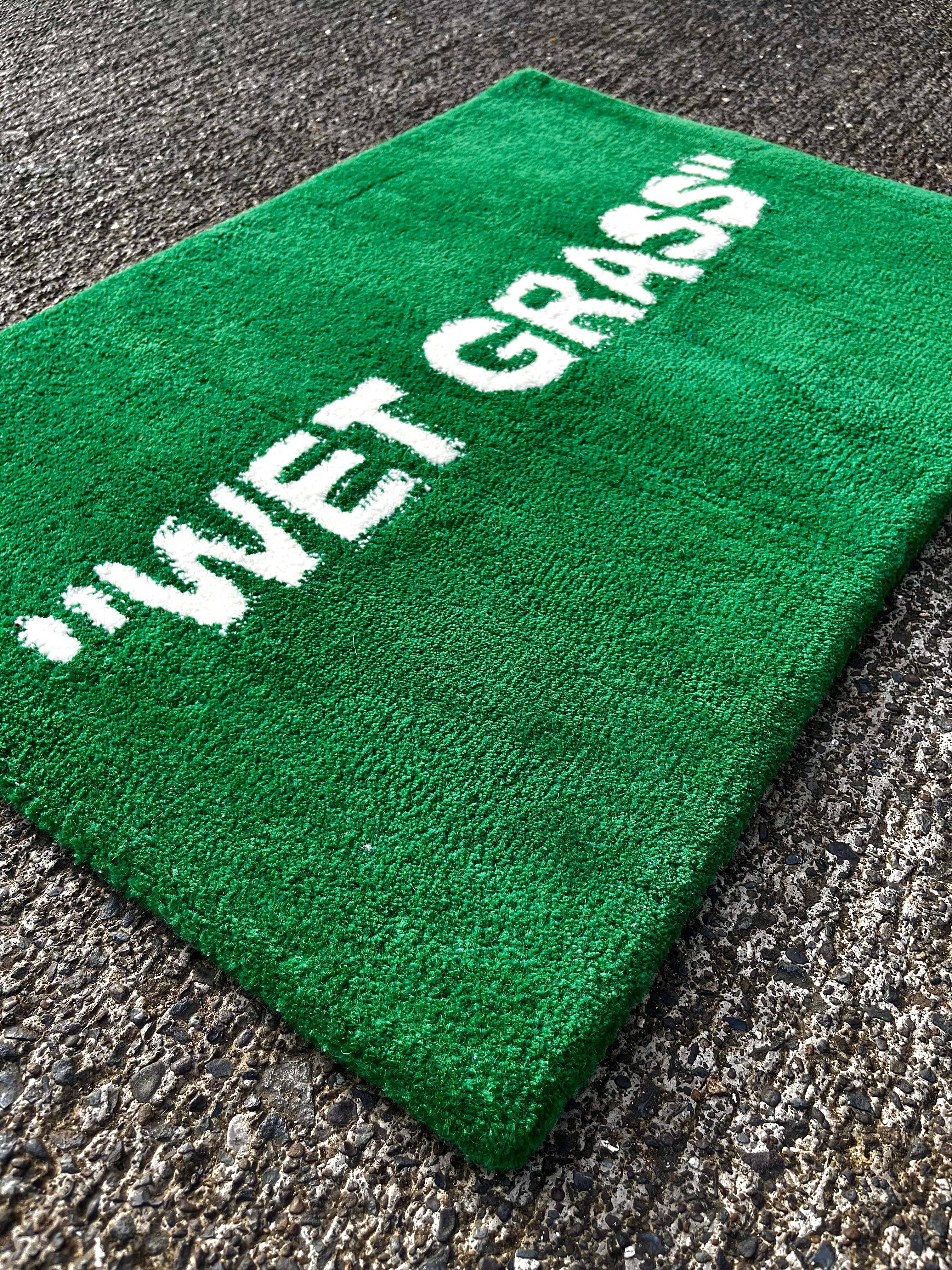 Wet Grass Custom Rug