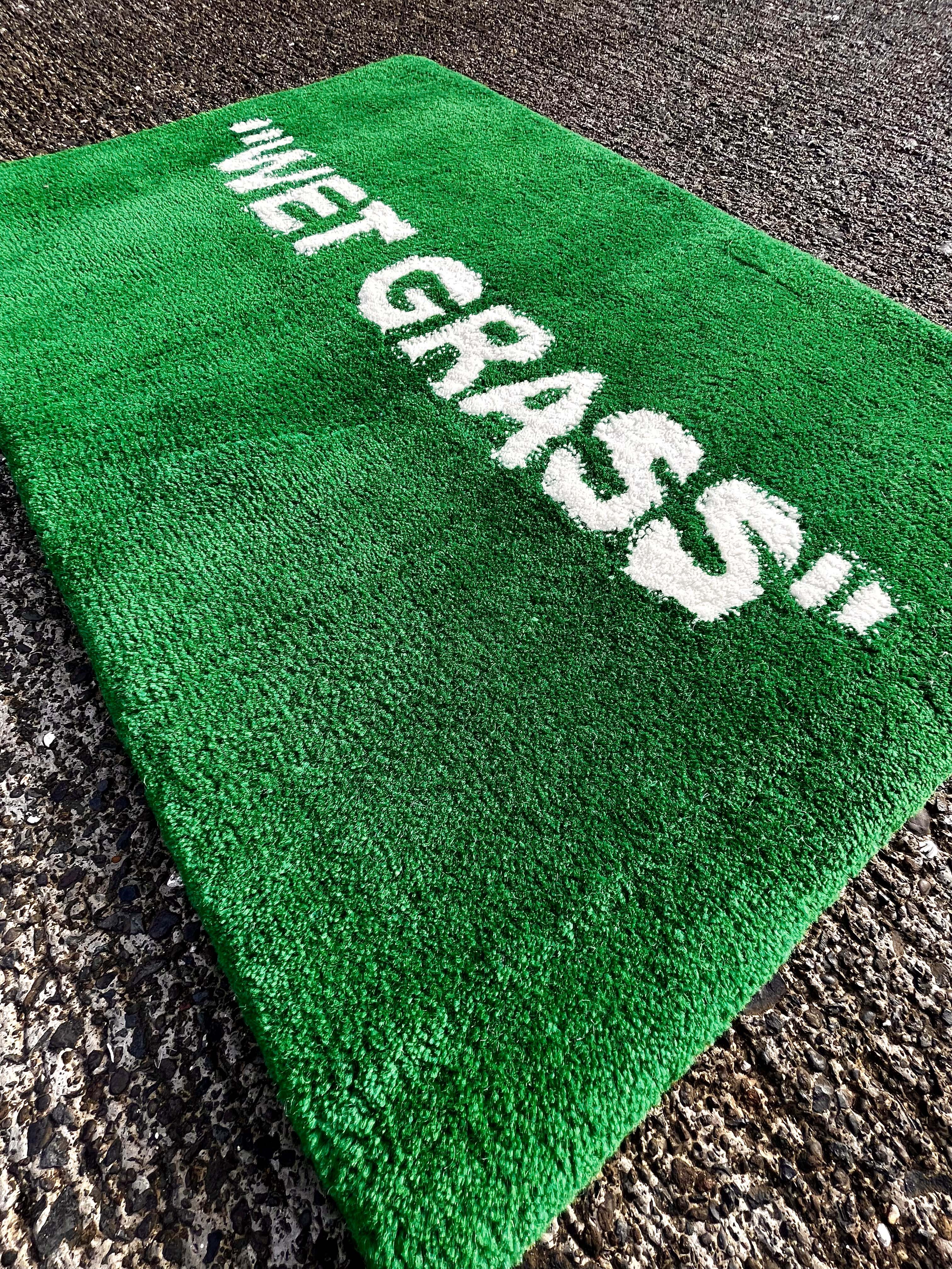 Wet Grass Custom Rug