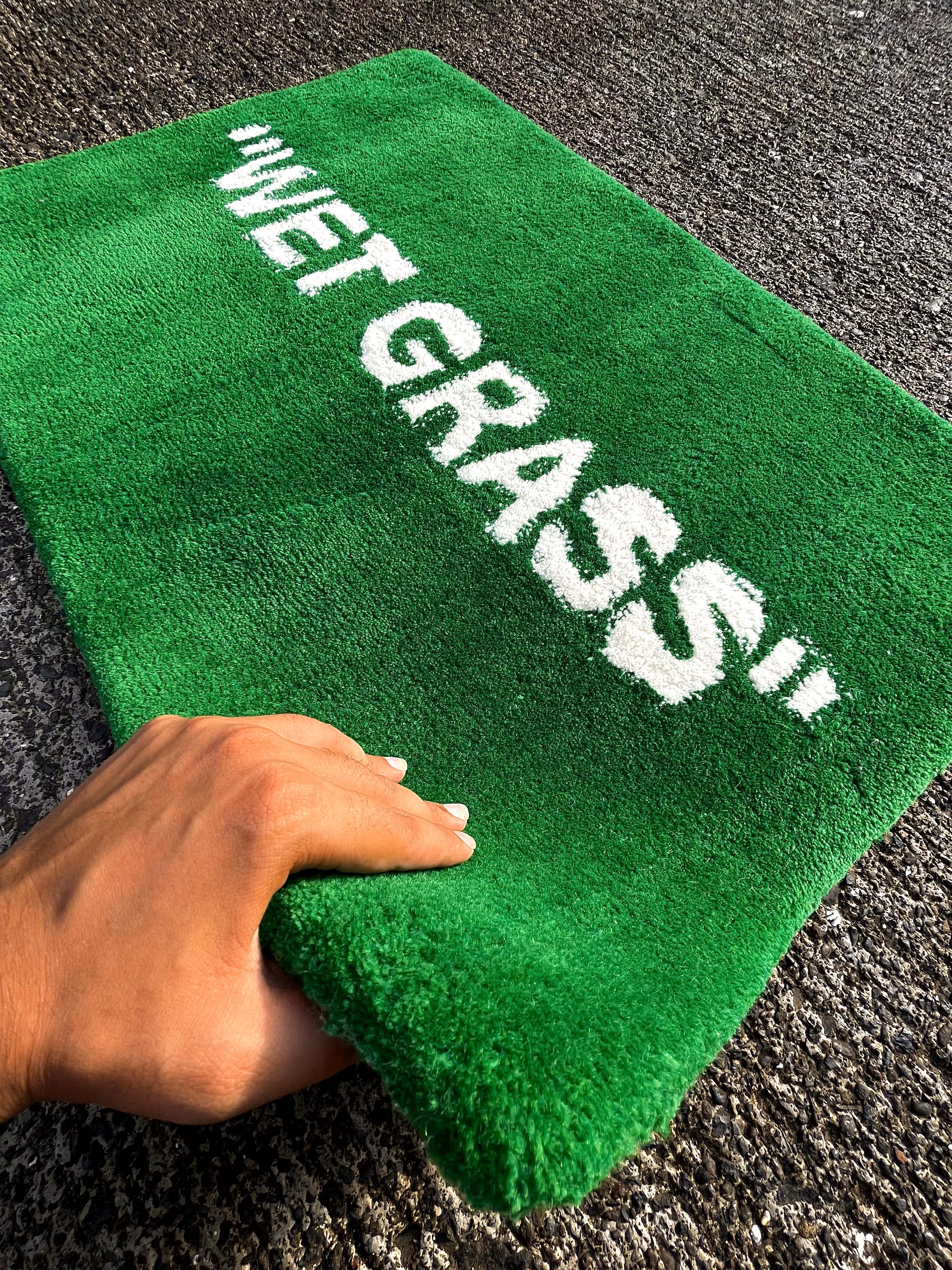 Wet Grass Custom Rug