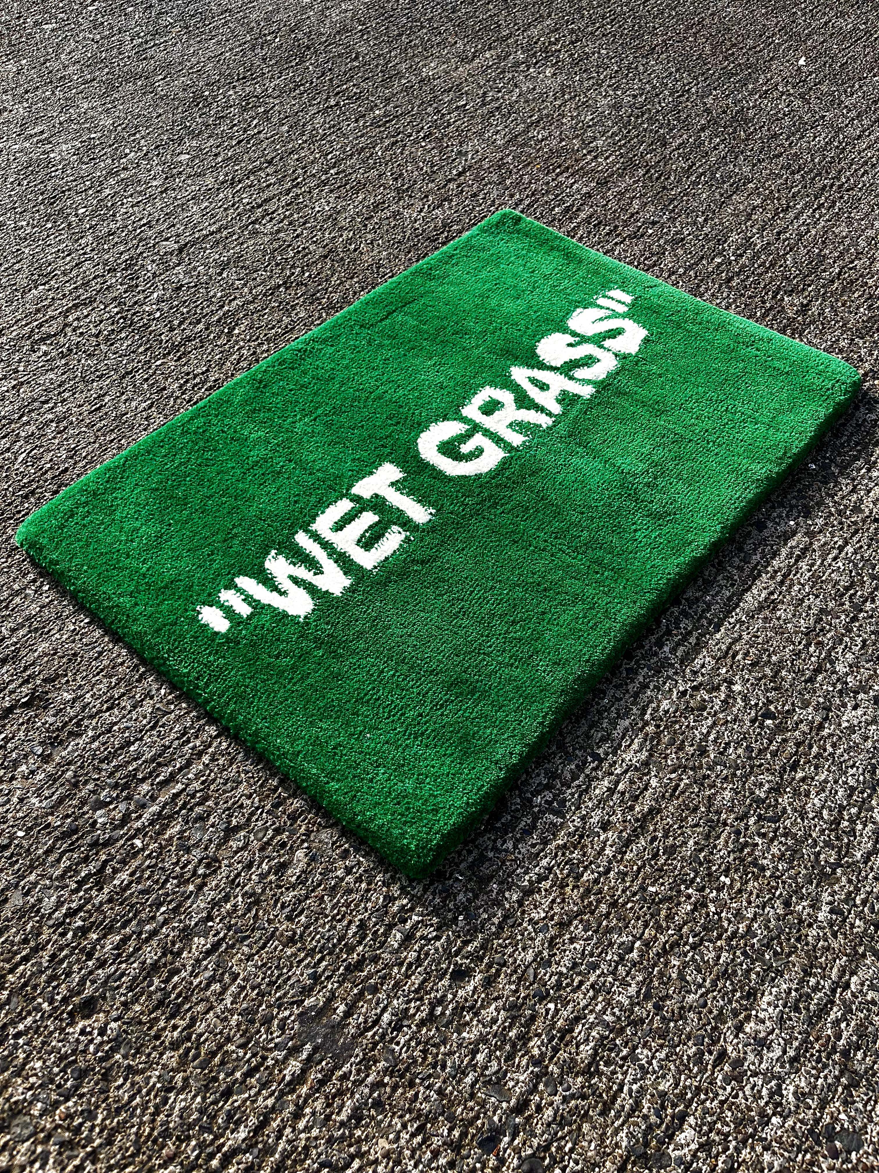 Wet Grass Custom Rug