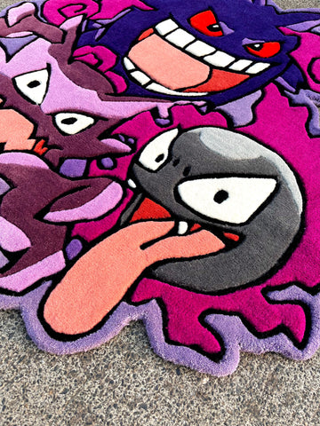 Poke Ghost Type Evolution Custom Rug