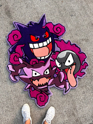 Poke Ghost Type Evolution Custom Rug