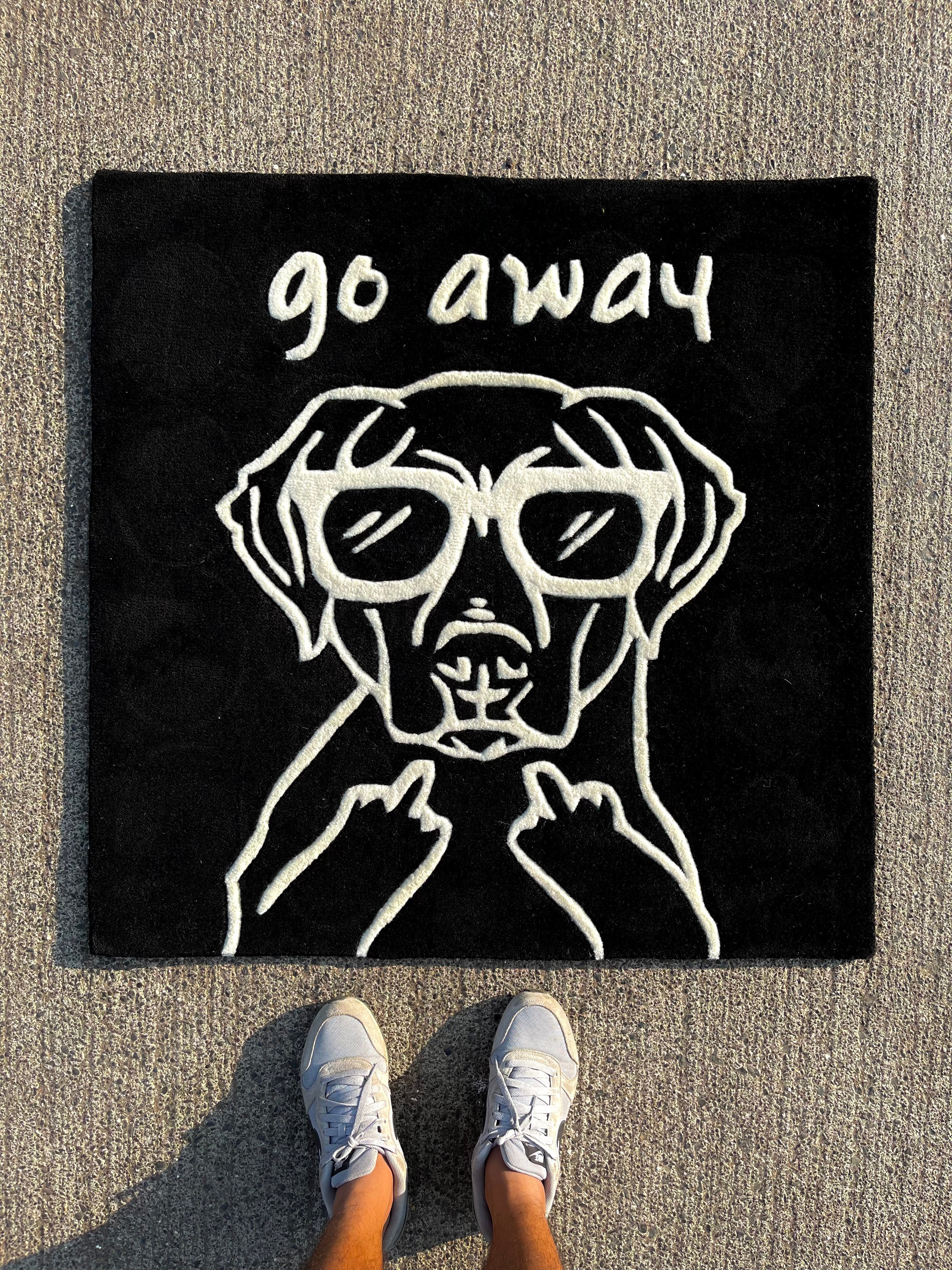 Go Away Labrador Custom Rug