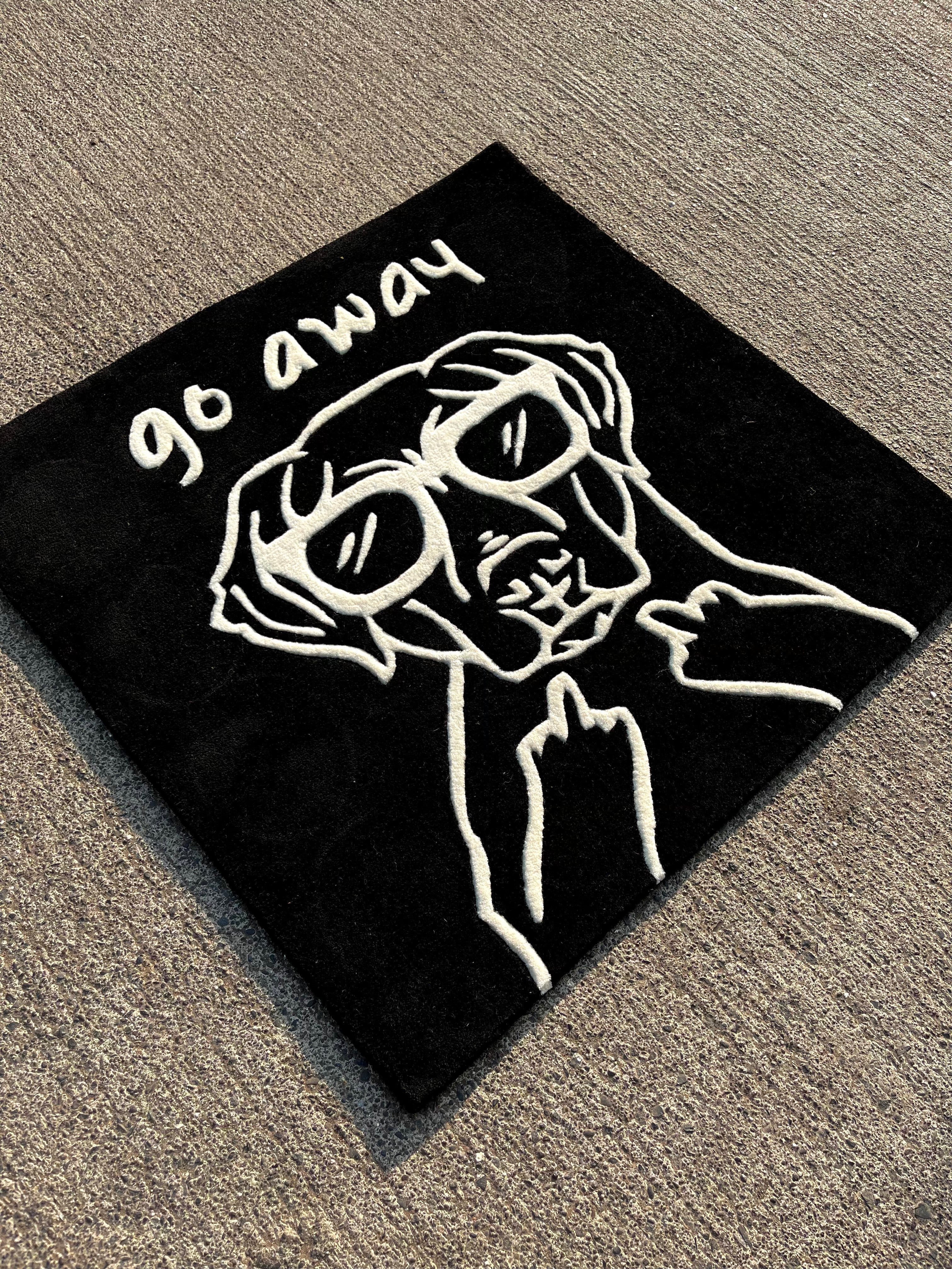 Go Away Labrador Custom Rug