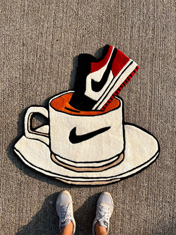 Dunk My Bred Sneakers Custom Rug