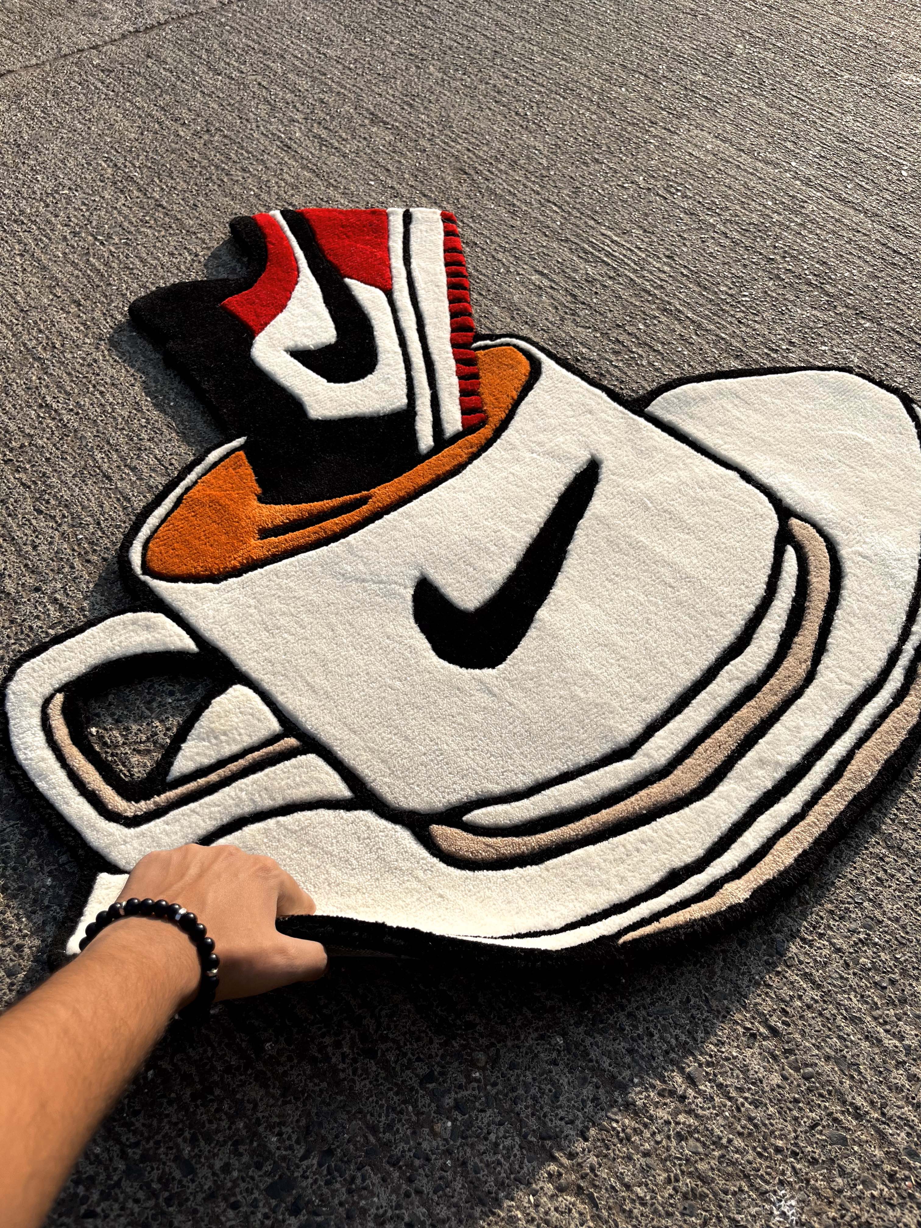 Dunk My Bred Sneakers Custom Rug