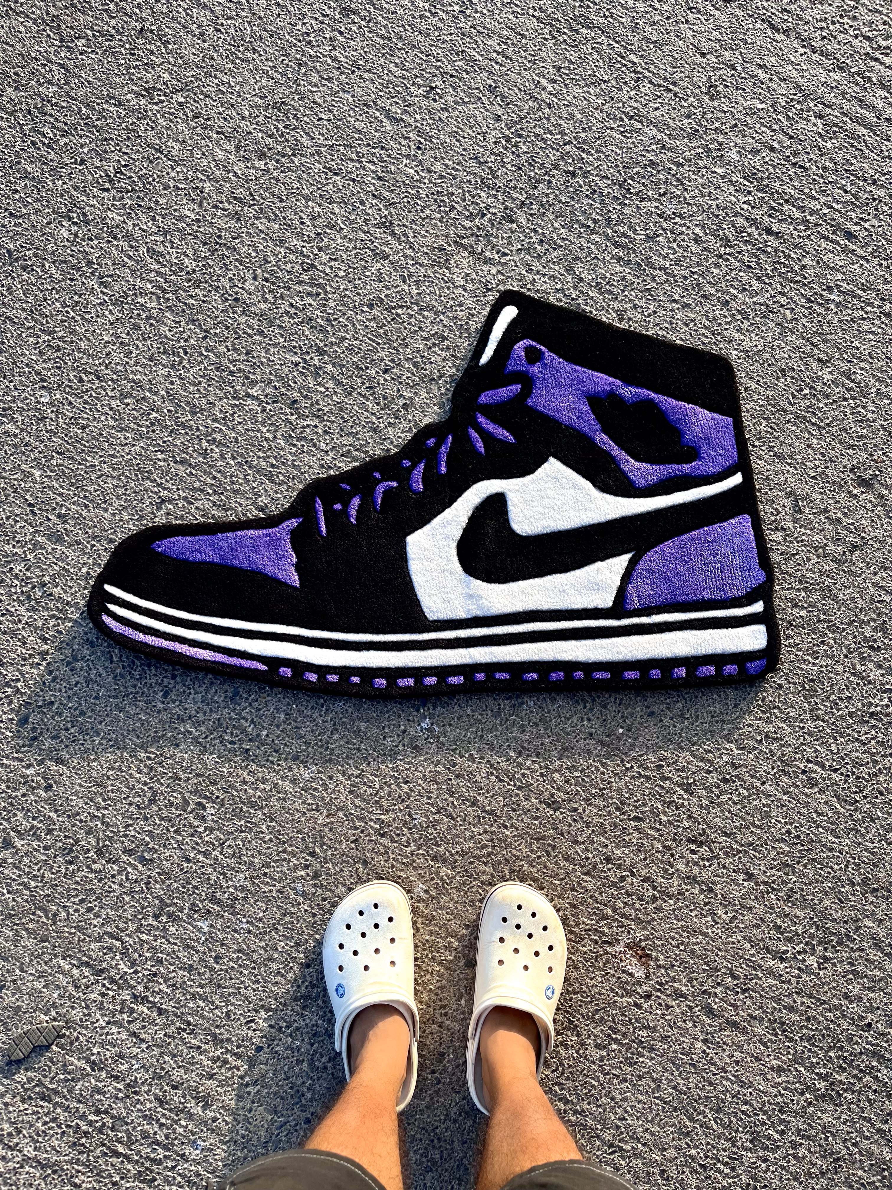 AJ1 Court Purple Sneaker Custom Rug