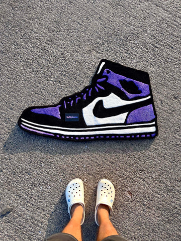 AJ1 Court Purple Sneaker Custom Rug