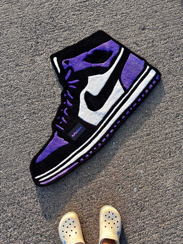 AJ1 Court Purple Sneaker Custom Rug