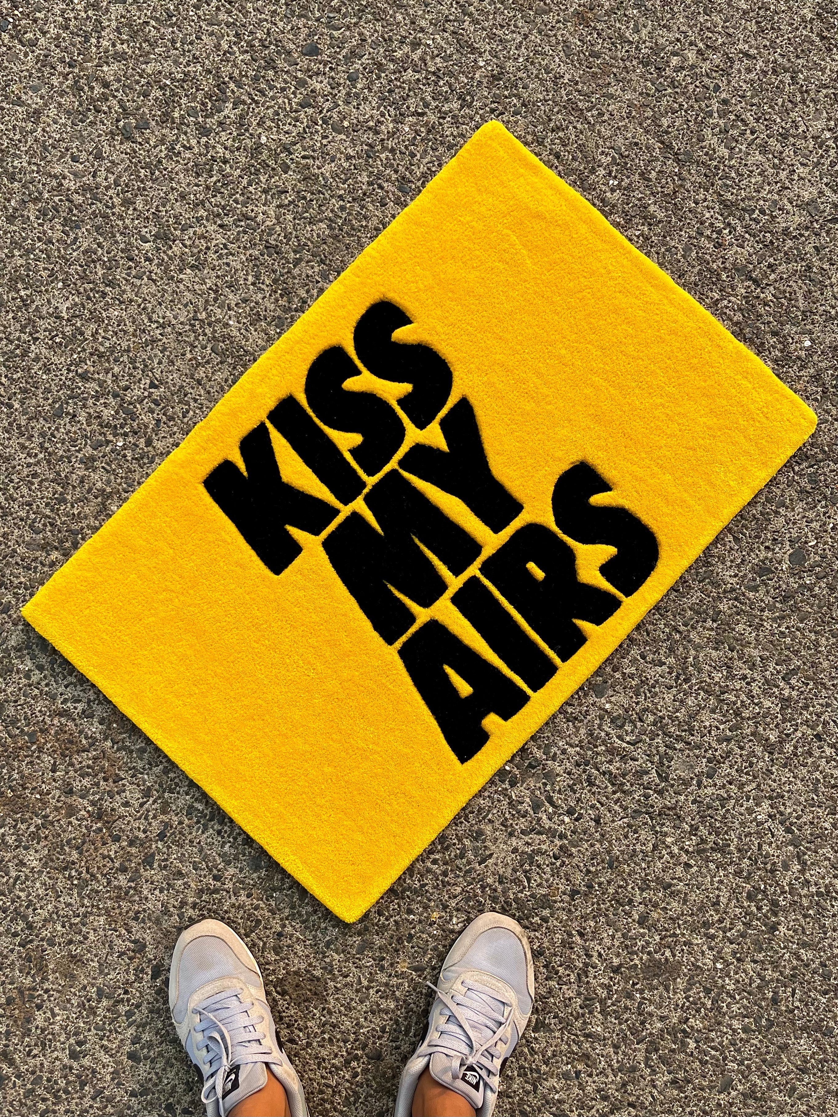 Kiss My Airs Yellow Custom Rug