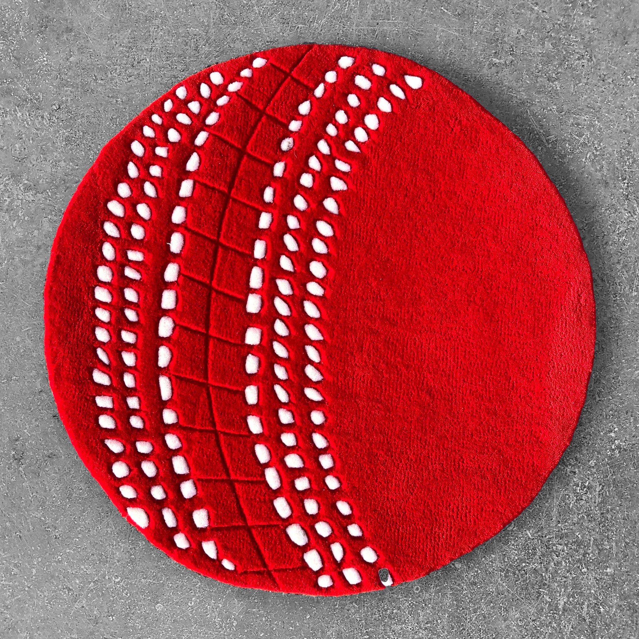 Cricket Ball Custom Rug